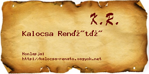 Kalocsa Renátó névjegykártya