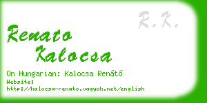 renato kalocsa business card