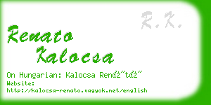 renato kalocsa business card